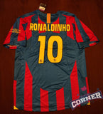 Jersey Barcelona Local retro Final 2006 Ronaldinho #10 aficionado