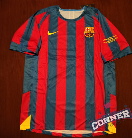 Jersey Barcelona Local retro Final 2006 Ronaldinho #10 aficionado