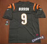 Jersey Cincinati Bengals Negra Burrow #9