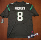 X X Jersey Jets de New York Negra Rodgers #8