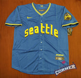 X Jersey Marineros de Seattle azul city connect Mariners