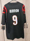 Jersey Cincinati Bengals Negra Burrow #9
