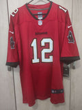 Jersey Bucaneros de Tampa Bay Rojo Brady #12