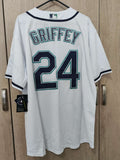 X Jersey Marineros de Seattle blanco Griffey #24 Mariners