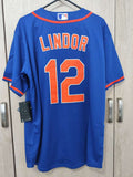 Jersey Mets de New York Azul Lindor #12