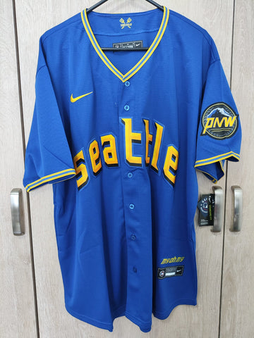 X Jersey Marineros de Seattle azul city connect Mariners