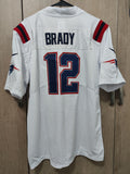 Jersey Patriots de New England Blanca Brady #12