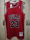 Jersey Toros de Chicago Bulls Retro Roja Jordan Con Parche Finals