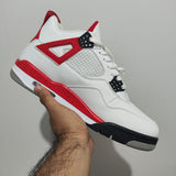 Tennis Jordan 4 Retro Blanco Rojo Negro