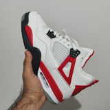 Tennis Jordan 4 Retro Blanco Rojo Negro