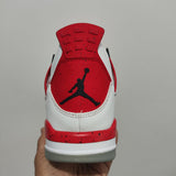 Tennis Jordan 4 Retro Blanco Rojo Negro