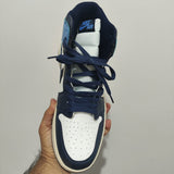 Jordan 1 Azul Claro y Azul Marino con Blanco