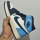 Jordan 1 Azul Claro y Azul Marino con Blanco