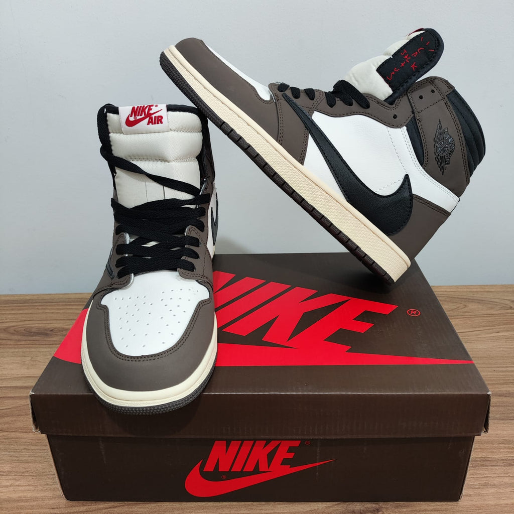 Jordan 1 Marrón, blanco y negro