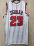 Jersey Toros de Chicago Bulls Retro Blanca rayada Jordan