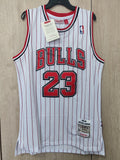 Jersey Toros de Chicago Bulls Retro Blanca rayada Jordan