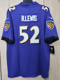 Jersey Ravens de Baltimore Cuervos Morada Lewis #52
