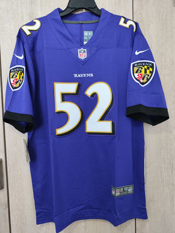 Jersey Ravens de Baltimore Cuervos Morada Lewis #52