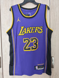 Jersey Lakers de Los Angeles Morado James #23