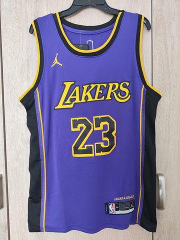 Jersey Lakers de Los Angeles Morado James #23