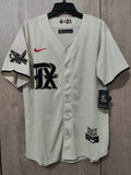 Jersey Rangers de Texas blanca city connect