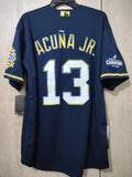 Jersey Bravos de Atlanta Azul Edición Especial Braves Acuña Jr 13