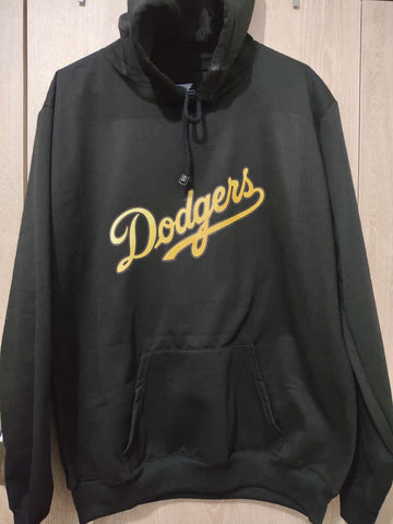 Sudadera personalizada negra Dodgers logo dorado