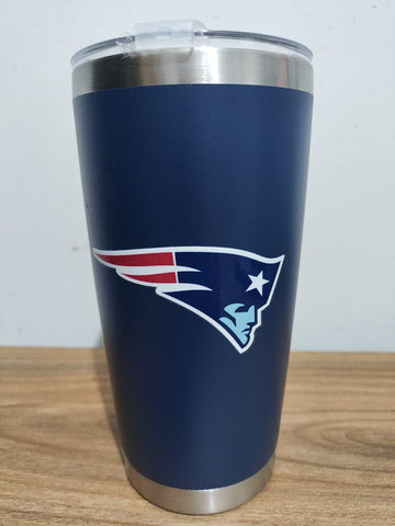 Termo de 20 onzas color azul New England Patriots