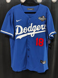 Jersey Dodgers de Los Angeles World series 2025 Azul Yamamoto #18