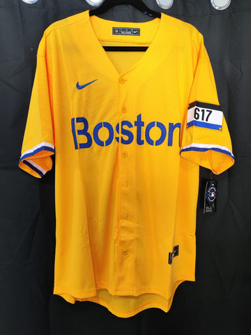 Jersey Medias Rojas de Boston Amarillo city connect Red Sox