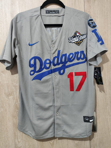 Jersey Dodgers de Los Angeles World series 2025 Gris Ohtani #17