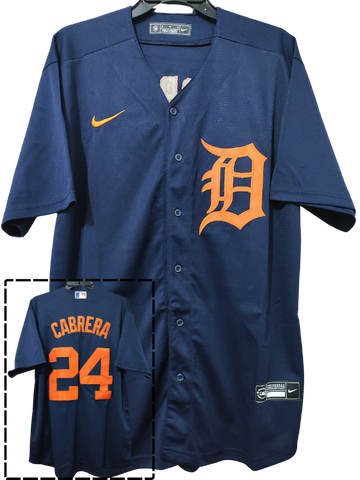 Jersey Tigres de Detroit Tigers Azul Cabrera 24