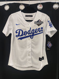 Jersey Dodgers de Los Angeles World series 2025 Blanco dama