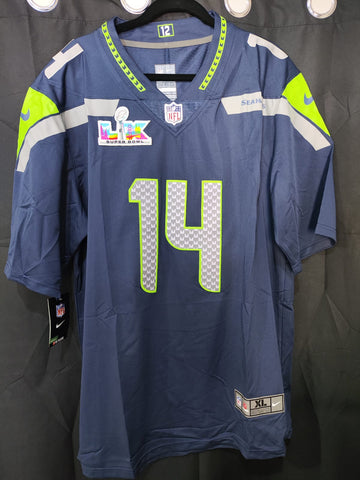 Jersey Seattle Seahawks Azul Darnold #14 Superbowl LX