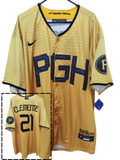 Jersey Piratas de Pittsburgh Amarillo Clemente #21 Pirates