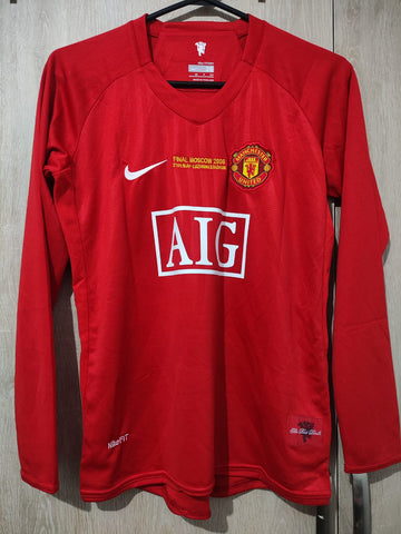 Jersey Manchester united retro 2008 Ronaldo 7 manga larga