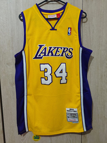 Jersey Lakers de Los Angeles Amarillo Shaquille Oneal #34