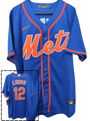 Jersey Mets de New York Azul Lindor #12