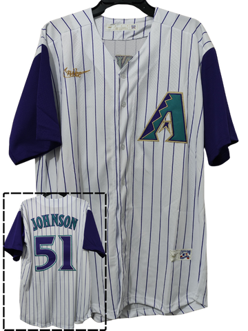 Jersey Diamondbacks de Arizona Retro Blanca Randy Johnson #51
