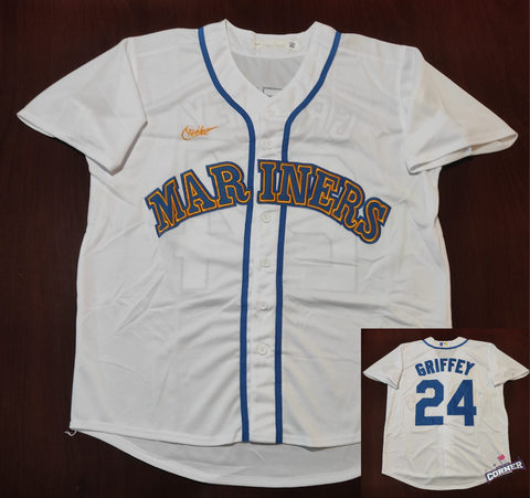 X Jersey Marineros de Seattle blanco Griffey #24 Mariners