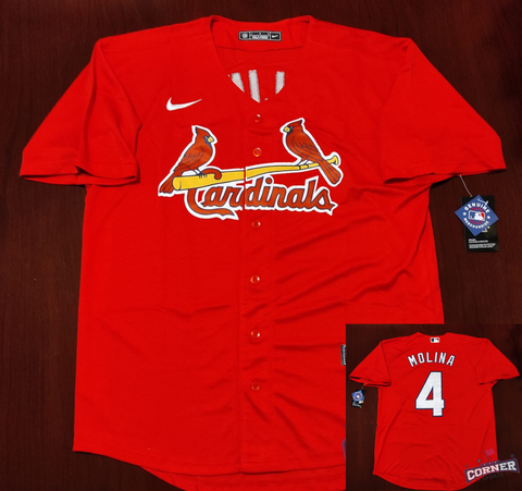 X X Jersey Cardenales de San Luis Cardinals Roja Molina #4