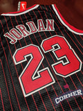 X Jersey Toros de Chicago Bulls Negro Rayado Jordan