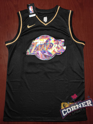 X Jersey Lakers de Los Angeles Negra Edición Diamante Bryant #24