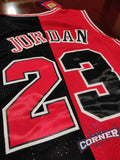 X Jersey Toros de Chicago Bulls Retro Bicolor Rojo y Negro Jordan