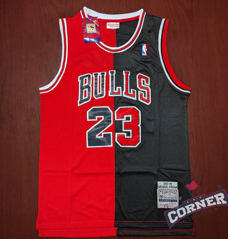 X Jersey Toros de Chicago Bulls Retro Bicolor Rojo y Negro Jordan