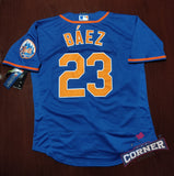 X Jersey Mets de New York Azul Baéz #23