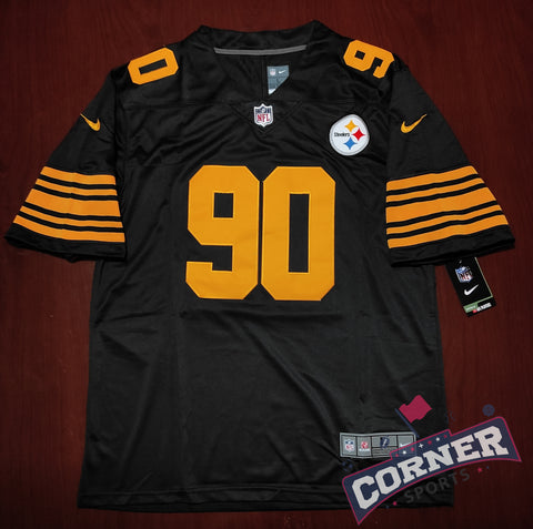 X Jersey Steelers de Pittsburgh Negra Rush Watt #90