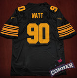 X Jersey Steelers de Pittsburgh Negra Rush Watt #90