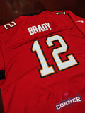 Jersey Bucaneros de Tampa Bay Rojo Brady #12