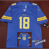 X Jersey Vikings de Minnesota Morado Rush Jefferson #18